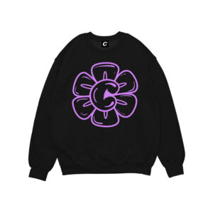 Floral Sweatshirt - Black