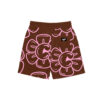 Floral Sweatshort - Brown