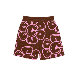 Floral Sweatshort - Brown