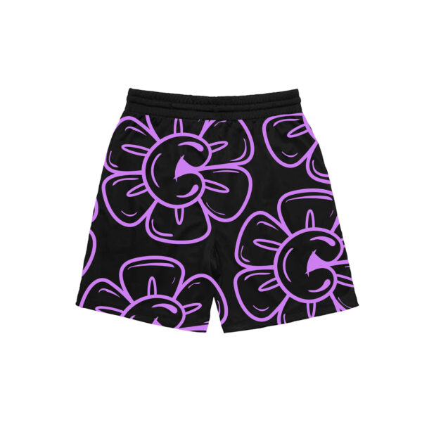 Floral Sweatshort - Black