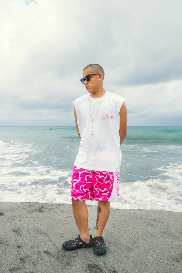 BEN05234 Initials Sando - Pink