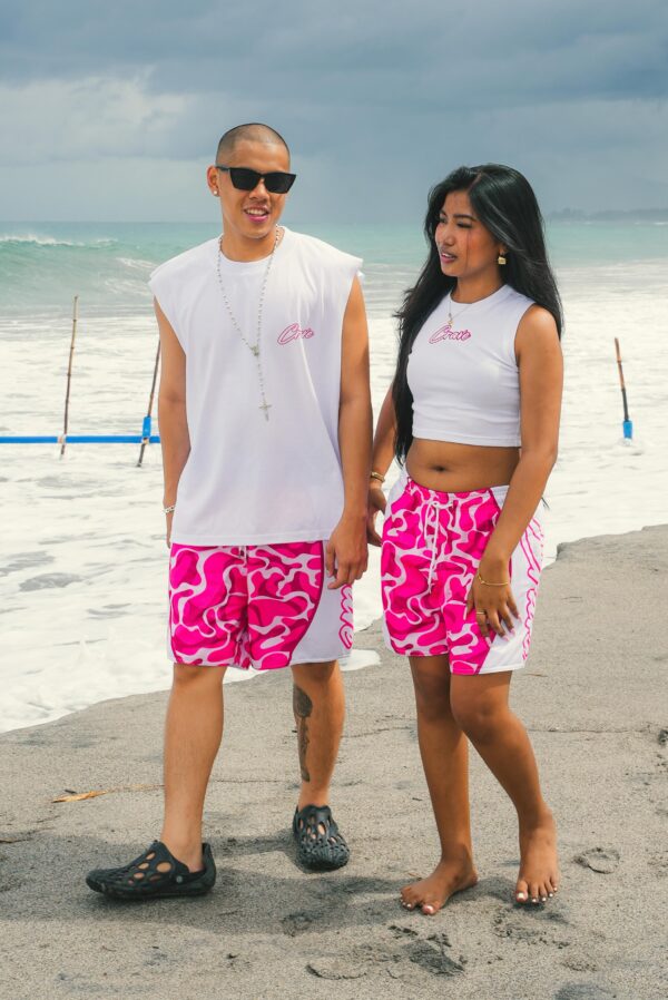 BEN05317 Initials Sando - Pink