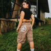 BEN00272 Leopard Jorts