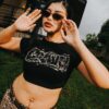Leopard Baby Tee- Black