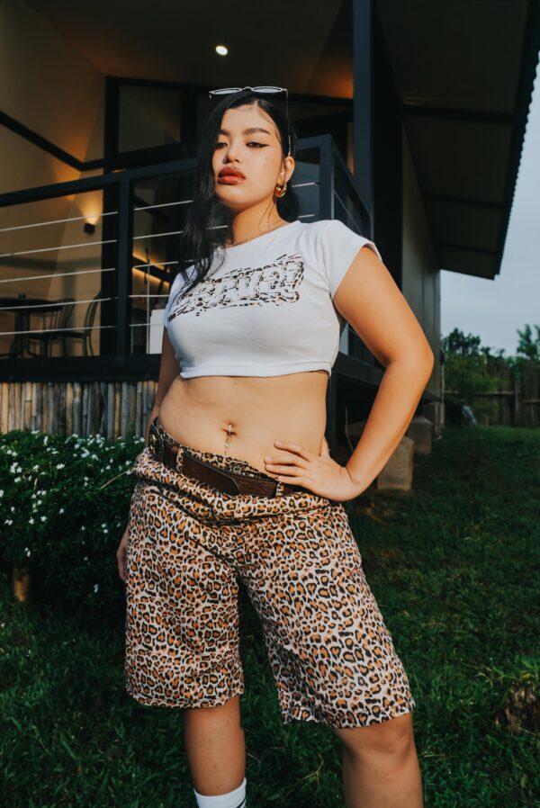 Leopard Baby Tee- White