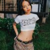 Leopard Baby Tee- White