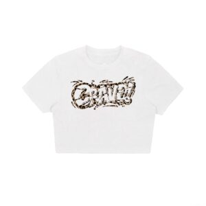 Leopard Baby Tee- White