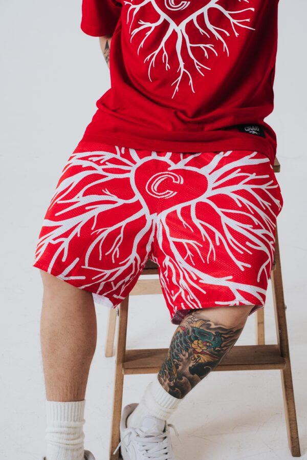 Bloody Roots Mesh Short - Red