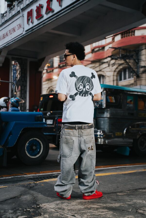 Skull Army Tee - White